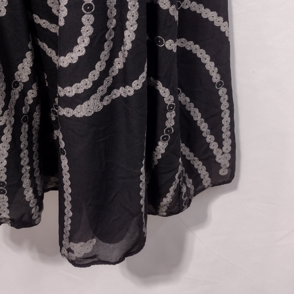 Vintage Banana Republic 100% Silk Artsy Dress Womens 4 Black Retro 90s Y2K - Picture 3 of 8
